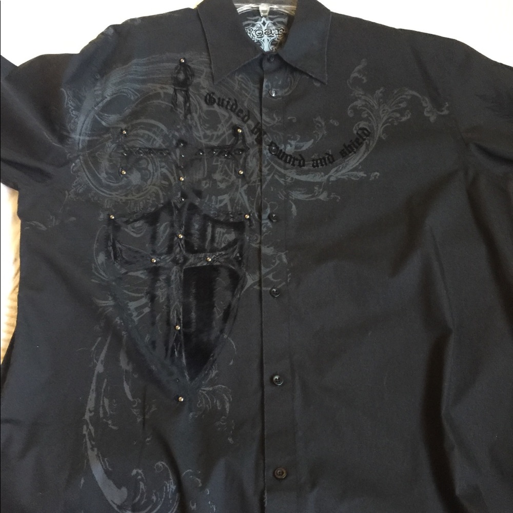 Black button up shirt